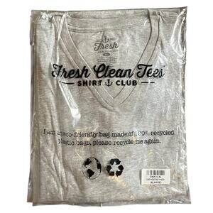 Fresh Clean Tees Dark Heather V-Neck Shirt XL | Soft Classic Fit Tee
